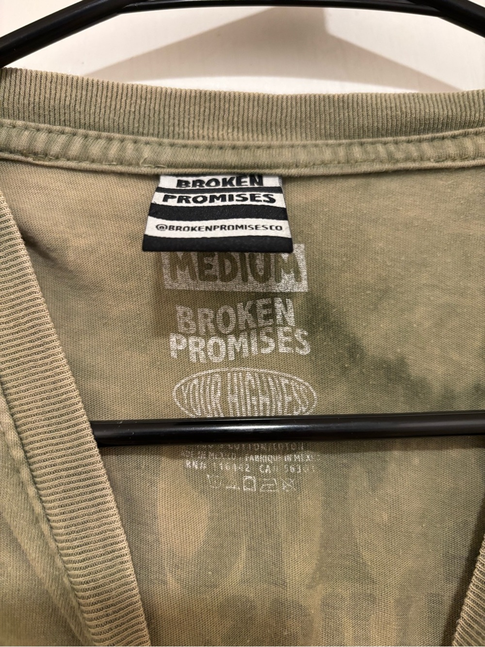 Broken Promises Olive Graphic Short Sleeve Tee - Picture 2 of 3